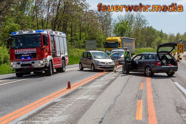 Unfall im Baustellenbereich der B37