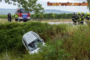 Spaziergänger findet verlassenen Pkw in einem Graben auf der Gobelsburger Haide