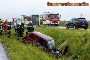Unfall mit zwei Pkw auf der Marbacher Kreuzung
