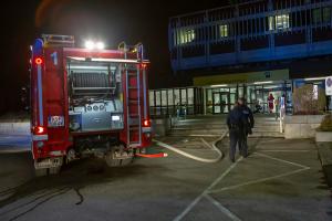 Brandbestätigung bei TUS-Alarm im Universitätsklinikum Krems