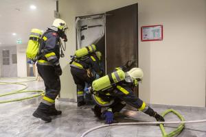 Brandbestätigung bei TUS-Alarm im Universitätsklinikum Krems
