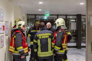 Brandbestätigung bei TUS-Alarm im Universitätsklinikum Krems