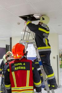 Brandbestätigung bei TUS-Alarm im Universitätsklinikum Krems