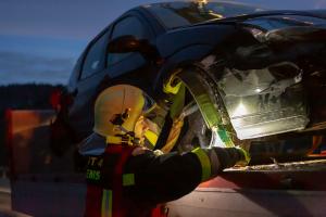 Vier Fahrzeuge bei einem Unfall auf der B37 beteiligt