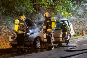 Pkw beginnt während der Fahrt zwischen Egelsee und Krems zu brennen