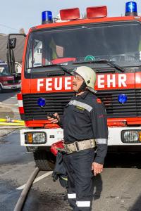 Schweinestall in Marbach im Felde in Brand geraten