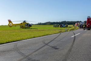 Fahrzeugüberschlag auf der L76 bei Gloden