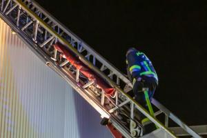 Silobrand in einem landwirtschaftlichen Betrieb in Grafenwörth