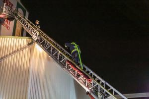 Silobrand in einem landwirtschaftlichen Betrieb in Grafenwörth