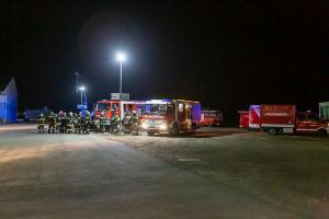 Silobrand in einem landwirtschaftlichen Betrieb in Grafenwörth