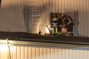 Silobrand in einem landwirtschaftlichen Betrieb in Grafenwörth