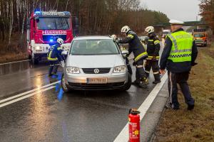 Fahrzeuglenkerin weicht umgestürzten Baum aus und rutscht von der Fahrbahn