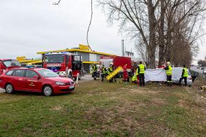 Verkehrsunfall in der Bertschingerstraße - Zwei Personen vom Rettungsdienst versorgt