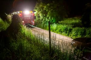 Pkw landet nach Ausritt im Straßengraben