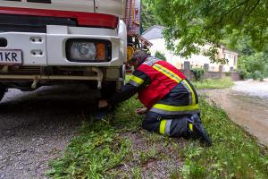 Schweres Unwetter über Göttweig - Mehrere KHD-Züge im Einsatz