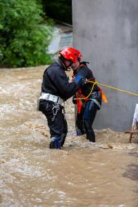 Schweres Unwetter über Göttweig - Mehrere KHD-Züge im Einsatz