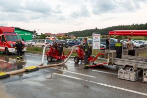 Schweres Unwetter über Göttweig - Mehrere KHD-Züge im Einsatz