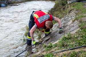 Aufräumarbeiten nach schwerem Unwetter über Göttweig