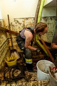 Aufräumarbeiten nach schwerem Unwetter über Göttweig