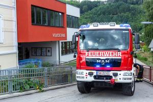 Aufräumarbeiten nach schwerem Unwetter über Göttweig