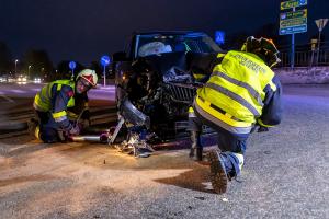 Verkehrsunfall mit zwei Pkw in Lerchenfeld