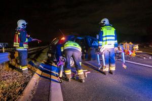 Aufpralldämpfer auf der S5 verhindert bei Verkehrsunfall schlimmeres