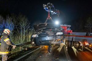 Fahrzeugüberschlag auf der B37 - Lenker verletzt