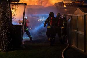 Vollbrand eines Holzschuppen in Rohrendorf