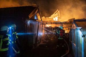 Vollbrand eines Holzschuppen in Rohrendorf