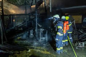 Vollbrand eines Holzschuppen in Rohrendorf