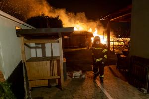 Vollbrand eines Holzschuppen in Rohrendorf