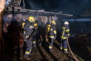 Vollbrand eines Holzschuppen in Rohrendorf