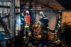 Vollbrand eines Holzschuppen in Rohrendorf