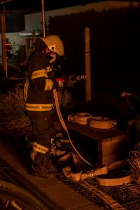 Vollbrand eines Holzschuppen in Rohrendorf