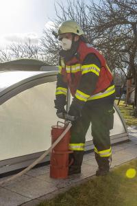 Elektrogerät im Keller in Brand geraten