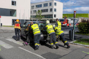 Verkehrsunfall mit drei Fahrzeugen in der Kremser Innenstadt