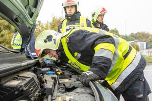 Unfall mit einem Elektrofahrzeug auf der B37