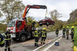 Kollision auf der B3 in Dürnstein - Frau schwer verletzt mit Christophorus 2 abtransportiert