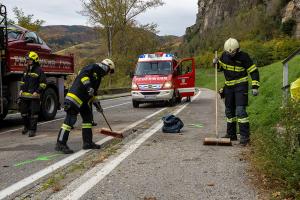 Kollision auf der B3 in Dürnstein - Frau schwer verletzt mit Christophorus 2 abtransportiert