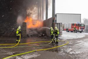 Brandmeldeanlage verhindert größeren Brand in einem Entsorgungsbetrieb