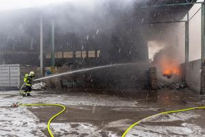 Brand in einem Kremser Entsorgungsbetrieb