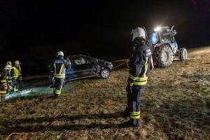 Ein Verletzter nach Fahrzeugüberschlag auf der L109