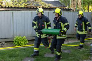 Drei Feuerwehren beim Brand einer Garage im Einsatz