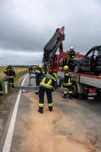 Frontalzusammenstoß zweier Pkw auf der L76 bei Reittern