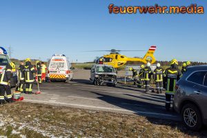 Zwei Rettungshubschrauber nach Unfall auf der B37 im Einsatz