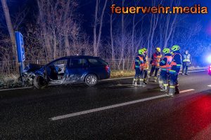 Verkehrsunfall auf der S5 bei Grunddorf – Vier Feuerwehren im Einsatz