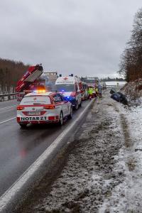Brandverdacht nach Verkehrsunfall auf der B37 am Gföhlerberg