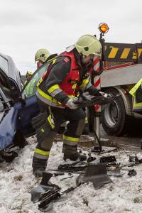 Brandverdacht nach Verkehrsunfall auf der B37 am Gföhlerberg