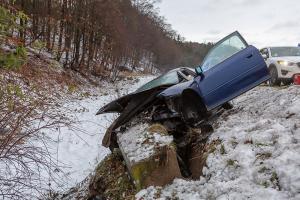 Brandverdacht nach Verkehrsunfall auf der B37 am Gföhlerberg