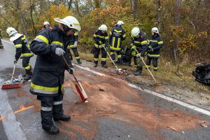 Frontalzusammenstoß zweier Fahrzeuge auf der L43